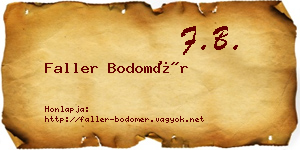 Faller Bodomér névjegykártya